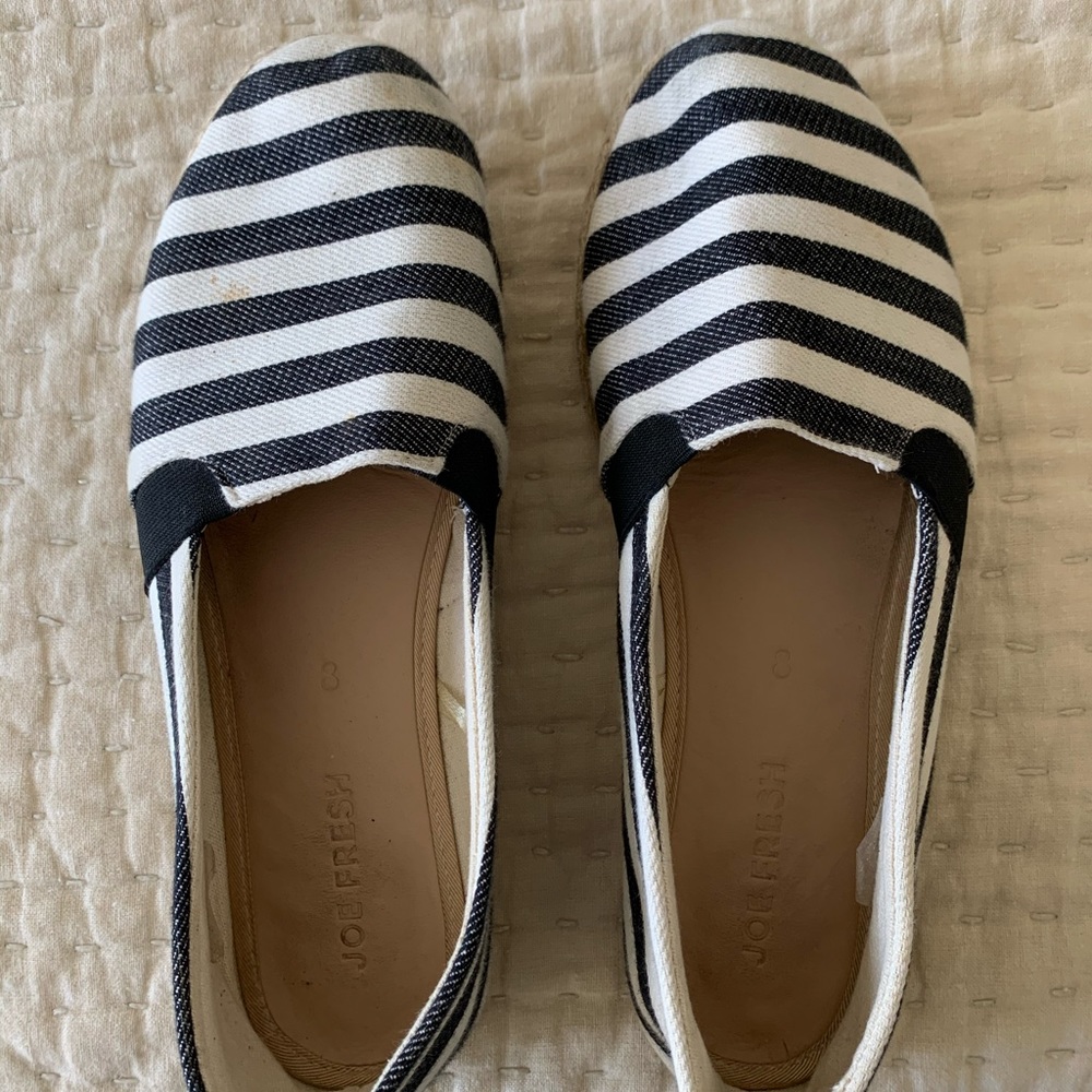 Espadrilles.  Rarely warn.
